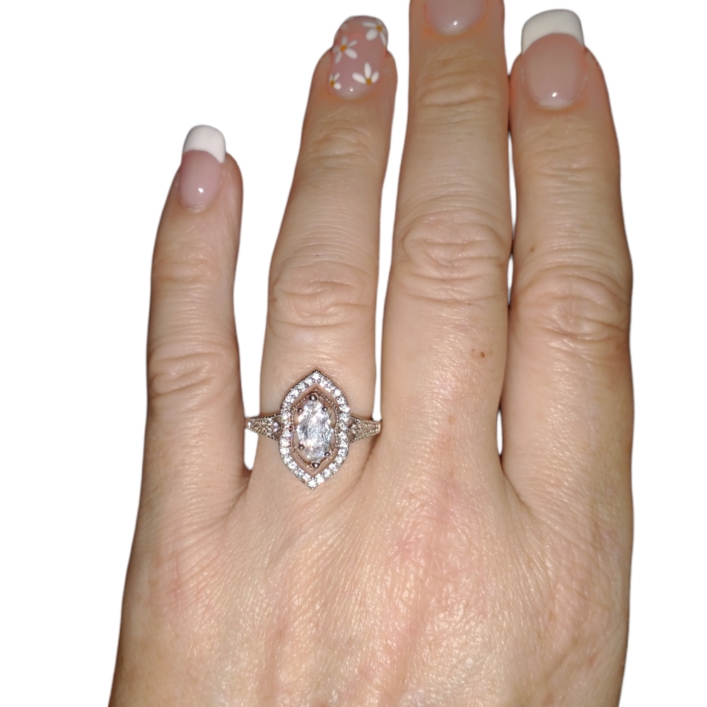 925 sterling silver horse eye ring